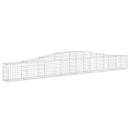vidaXL 3 db íves horganyzott vas gabion kosár 400x30x40/60 cm
