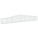 vidaXL 4 db íves horganyzott vas gabion kosár 400x30x40/60 cm