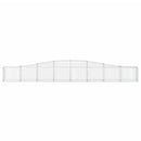 vidaXL 4 db íves horganyzott vas gabion kosár 400x30x40/60 cm