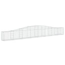 vidaXL 5 db íves horganyzott vas gabion kosár 400x30x40/60 cm