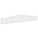 vidaXL 7 db íves horganyzott vas gabion kosár 400x30x40/60 cm