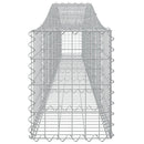 vidaXL 7 db íves horganyzott vas gabion kosár 400x30x40/60 cm