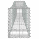 vidaXL 9 db íves horganyzott vas gabion kosár 400x30x40/60 cm