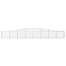 vidaXL 15 db íves horganyzott vas gabion kosár 400x30x40/60 cm