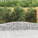 vidaXL 15 db íves horganyzott vas gabion kosár 400x30x40/60 cm