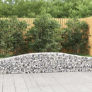 vidaXL 20 db íves horganyzott vas gabion kosár 400x30x40/60 cm