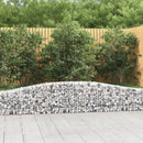 vidaXL 25 db íves horganyzott vas gabion kosár 400x30x40/60 cm