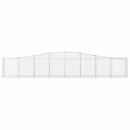 vidaXL 3 db íves horganyzott vas gabion kosár 400x30x60/80 cm