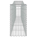 vidaXL 3 db íves horganyzott vas gabion kosár 400x30x60/80 cm