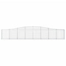 vidaXL 5 db íves horganyzott vas gabion kosár 400x30x60/80 cm