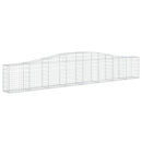 vidaXL 6 db íves horganyzott vas gabion kosár 400x30x60/80 cm