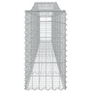 vidaXL 6 db íves horganyzott vas gabion kosár 400x30x60/80 cm