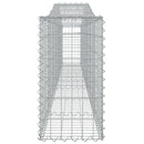 vidaXL 15 db íves horganyzott vas gabion kosár 400x30x60/80 cm