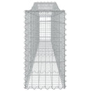 vidaXL 20 db íves horganyzott vas gabion kosár 400x30x60/80 cm