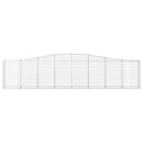 vidaXL 2 db íves horganyzott vas gabion kosár 400x30x80/100 cm