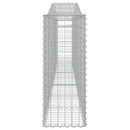 vidaXL 3 db íves horganyzott vas gabion kosár 400x30x80/100 cm