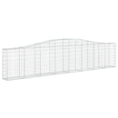 vidaXL 4 db íves horganyzott vas gabion kosár 400x30x80/100 cm