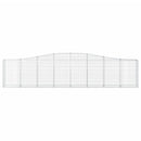 vidaXL 5 db íves horganyzott vas gabion kosár 400x30x80/100 cm