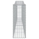 vidaXL 5 db íves horganyzott vas gabion kosár 400x30x80/100 cm