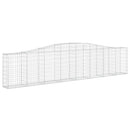 vidaXL 6 db íves horganyzott vas gabion kosár 400x30x80/100 cm