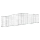 vidaXL 7 db íves horganyzott vas gabion kosár 400x30x80/100 cm