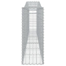 vidaXL 8 db íves horganyzott vas gabion kosár 400x30x80/100 cm