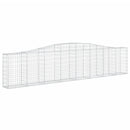 vidaXL 15 db íves horganyzott vas gabion kosár 400x30x80/100 cm