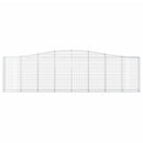 vidaXL 2 db íves horganyzott vas gabion kosár 400x30x100/120 cm