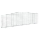 vidaXL 3 db íves horganyzott vas gabion kosár 400x30x100/120 cm