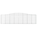 vidaXL 4 db íves horganyzott vas gabion kosár 400x30x100/120 cm