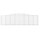 vidaXL 7 db íves horganyzott vas gabion kosár 400x30x100/120 cm