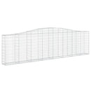 vidaXL 9 db íves horganyzott vas gabion kosár 400x30x100/120 cm