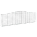 vidaXL 20 db íves horganyzott vas gabion kosár 400x30x100/120 cm