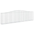 vidaXL 25 db íves horganyzott vas gabion kosár 400x30x100/120 cm