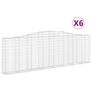 vidaXL 6 db íves horganyzott vas gabion kosár 400x30x120/140 cm