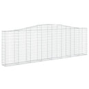 vidaXL 6 db íves horganyzott vas gabion kosár 400x30x120/140 cm
