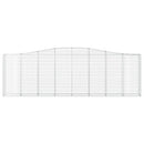vidaXL 6 db íves horganyzott vas gabion kosár 400x30x120/140 cm