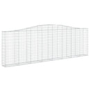 vidaXL 10 db íves horganyzott vas gabion kosár 400x30x120/140 cm