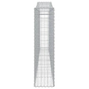 vidaXL 10 db íves horganyzott vas gabion kosár 400x30x120/140 cm