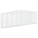 vidaXL 15 db íves horganyzott vas gabion kosár 400x30x120/140 cm