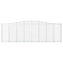 vidaXL 15 db íves horganyzott vas gabion kosár 400x30x120/140 cm