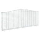 vidaXL 3 db íves horganyzott vas gabion kosár 400x30x140/160 cm