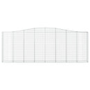 vidaXL 5 db íves horganyzott vas gabion kosár 400x30x140/160 cm