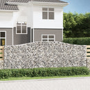 vidaXL 9 db íves horganyzott vas gabion kosár 400x30x140/160 cm