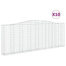 vidaXL 10 db íves horganyzott vas gabion kosár 400x30x140/160 cm