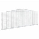 vidaXL 10 db íves horganyzott vas gabion kosár 400x30x140/160 cm