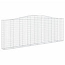 vidaXL 15 db íves horganyzott vas gabion kosár 400x30x140/160 cm