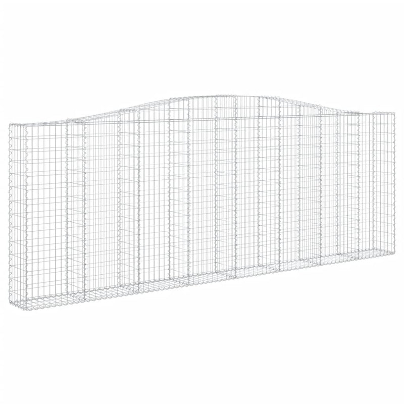 vidaXL 15 db íves horganyzott vas gabion kosár 400x30x140/160 cm