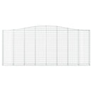 vidaXL 2 db íves horganyzott vas gabion kosár 400x30x160/180 cm