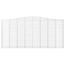 vidaXL 2 db íves horganyzott vas gabion kosár 400x30x180/200 cm